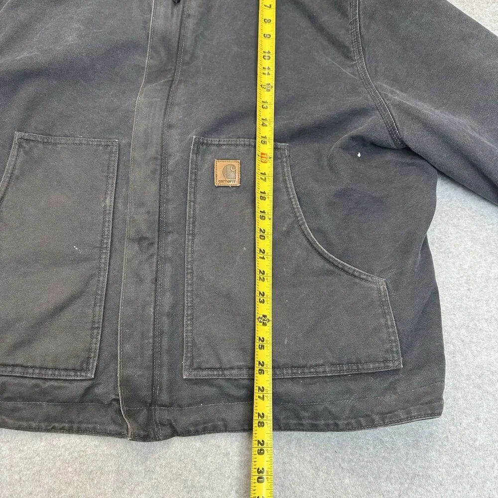 Carhartt J164 PTL Dearborn Hooded Jacket Blue Sherpa Lined Men's Size 2XL